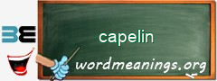 WordMeaning blackboard for capelin